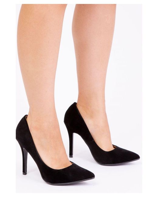 Where's That From Black Leah Toe Pump High Heel