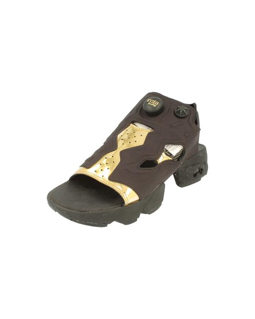 Reebok Black Instapump Fury Sandal Mag Trainers