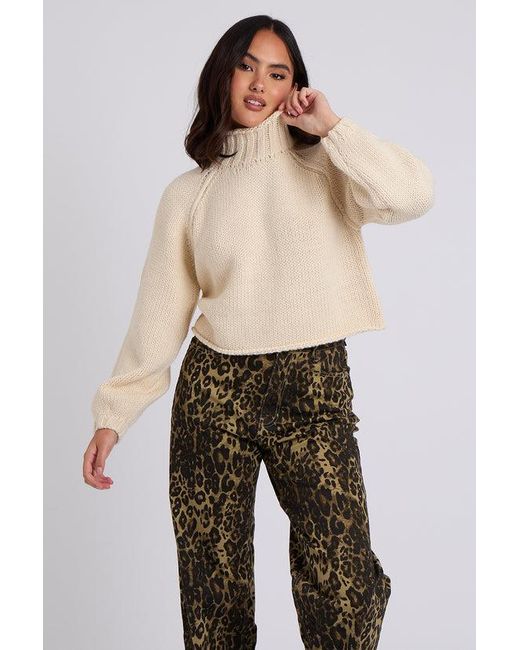 Urban Bliss Natural Exposed Seam Jumper Denim