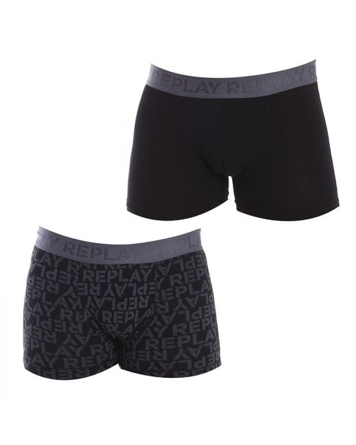 Replay Black Pack-2 Boxers I101234 for men