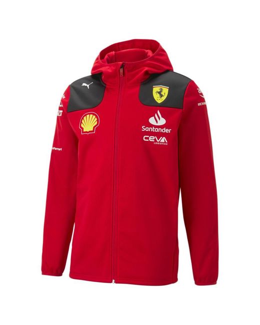 PUMA Red Scuderia Ferrari 2023 Team Replica Softshell Jacket for men