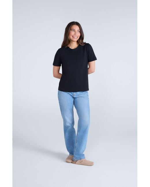 Mountain Warehouse Black 'Everyday Fit' T-Shirt Sun Protection Breathable Tee Cotton