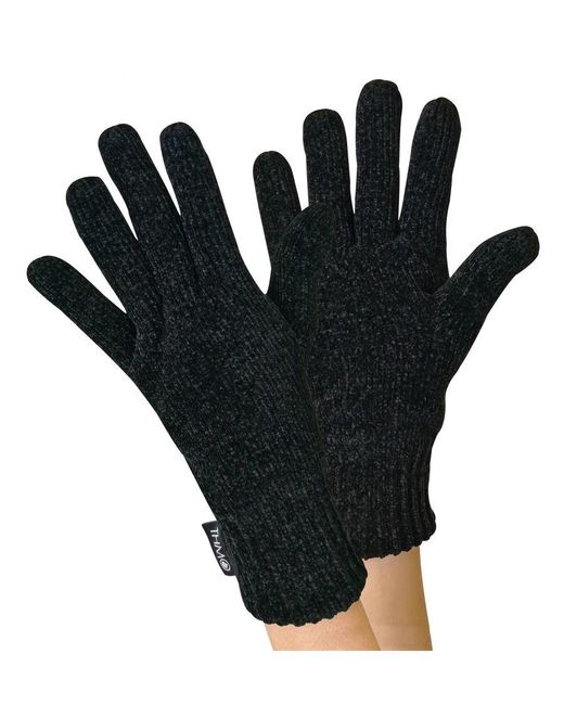 THMO Black Ladies Thinsulate Hat And Gloves Set