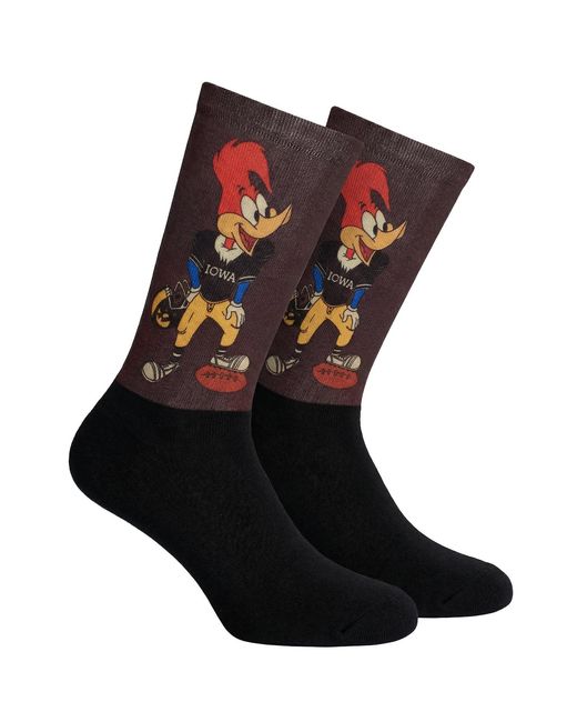 Jenes Socks Black Funny Printed Long For And
