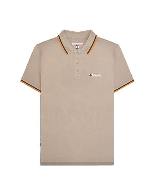 Lambretta Natural Triple Tipped Polo Shirt (Cashew/Stone/ for men