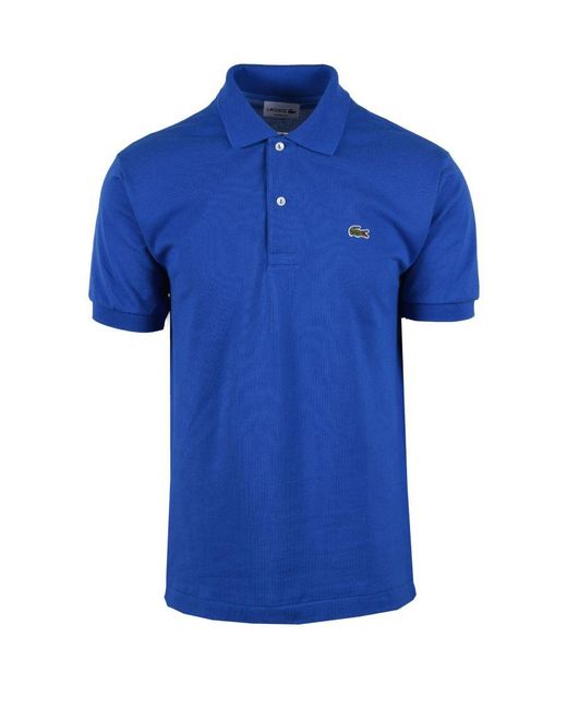 Lacoste Blue L.12.12 Piqué Cotton Polo Shirt Royal for men