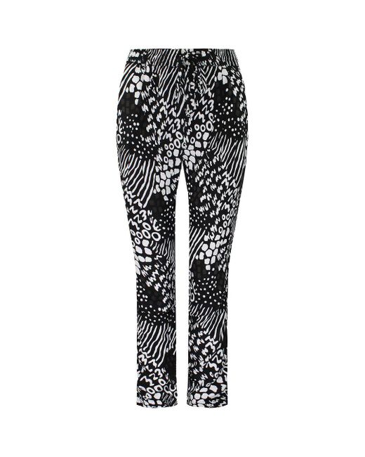 Vans Black Off The Wall Stretch Waist Printed/ Trousers V1Z3Blk Rayon