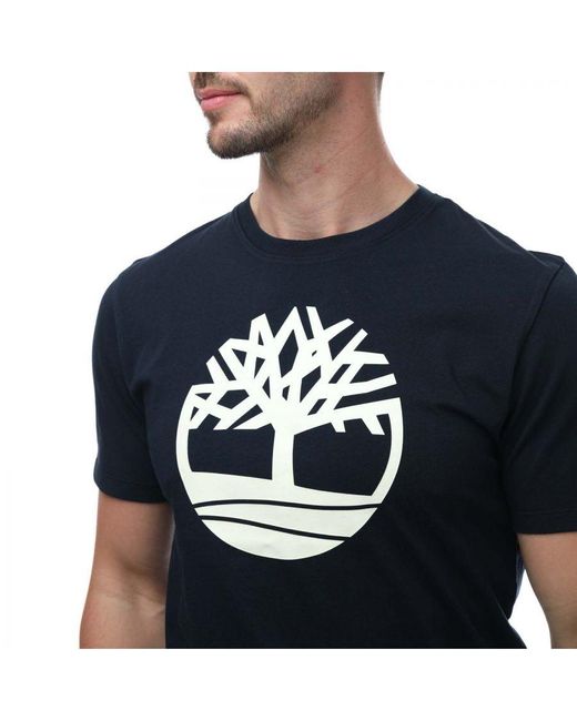 Timberland Blue Kennebec River Tree Logo T-Shirt for men