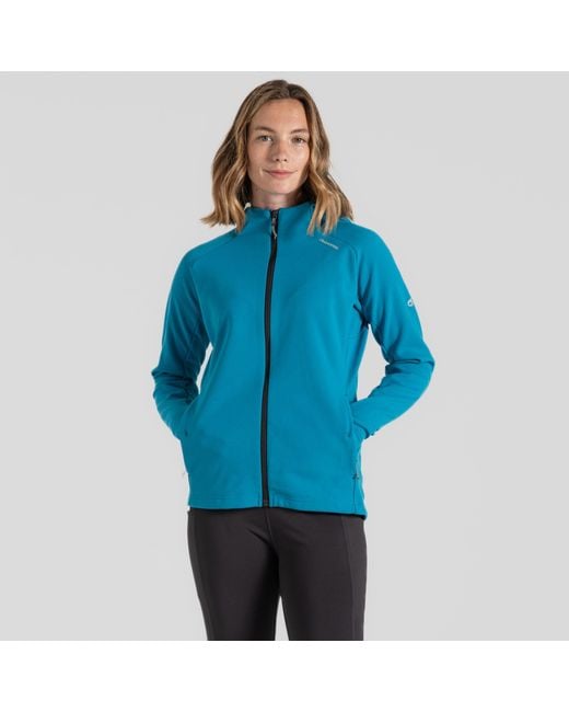 Craghoppers Blue Hooded Fleece Jacket With Thumbholes