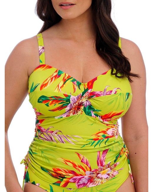 Fantasie Yellow Cala Macarella Twist Front Tankini Top