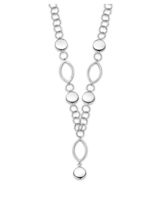 Orphelia White 925 Sterling Set: Chain + Bracelet