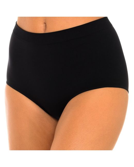 Intimidea Black Seamless Culottes With Microfiber Fabric 310115