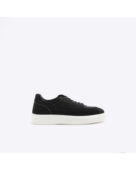 River Island White Trainers Suede Weave for men