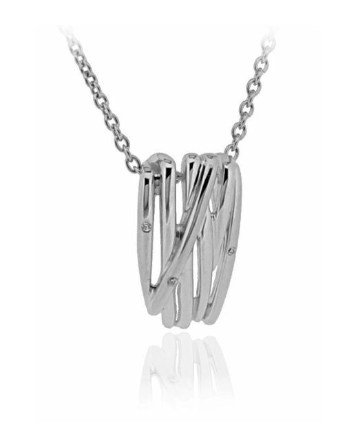 Orphelia White 925 Sterling Chain With Pendant