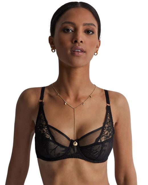 Aubade Black Pleasure Scarf Bra