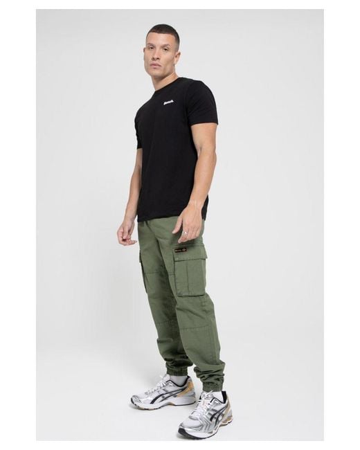 Bench Green 'Devvie' Slim Fit Cotton Cargo Trousers for men