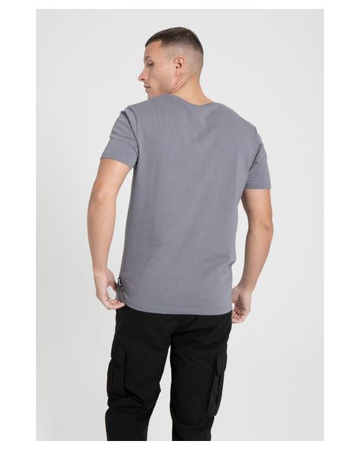 Bench Gray 'Ralphio' Cotton Ringer T-Shirt for men