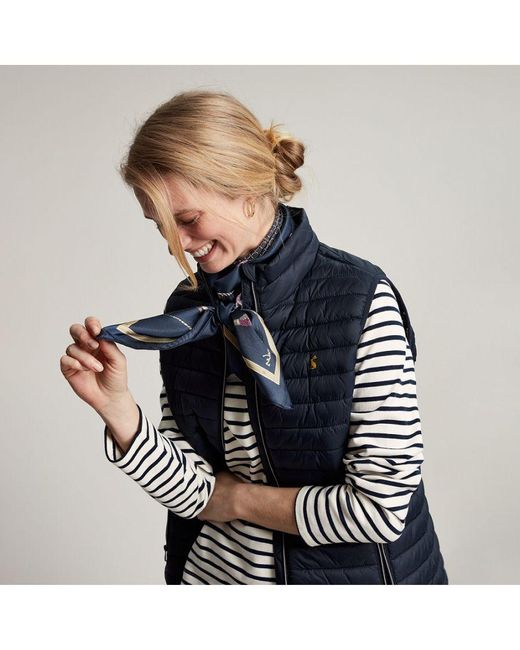 Joules Blue Bramley Padded Quilted Packable Gilet