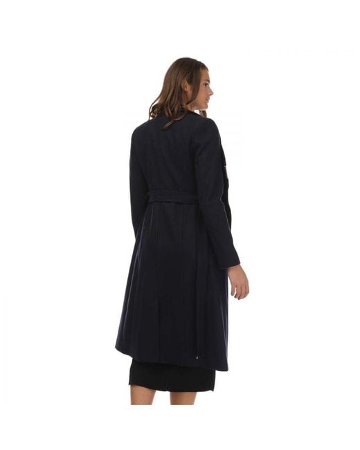 Ted Baker Black Rose Wool Wrap Coat