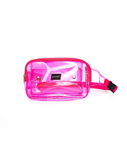 Spiral Pink Accessories Statement Grab Bag With Logo Patch