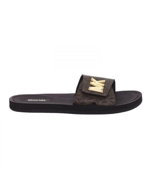 Michael Kors Womenss Slipper Flip Flops 49S9Plfa1B in Black Lyst UK