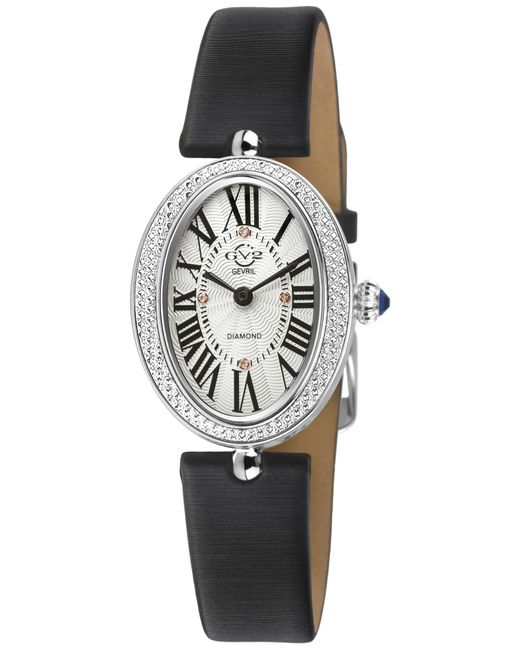 Gv2 Black Piazza Navona Swiss Quartz Diamond/ Dial, Handmade Italian Leather Watch