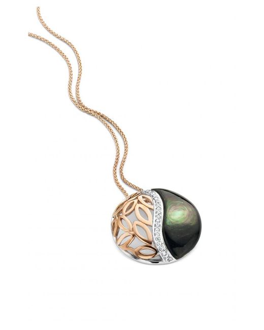 Orphelia Metallic 'Unari' 925 Sterling Set: Chain-Pendant + Earrings