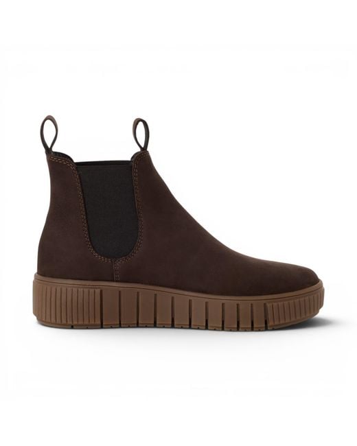 Tamaris Brown Leather Chelsea Ankle Boots