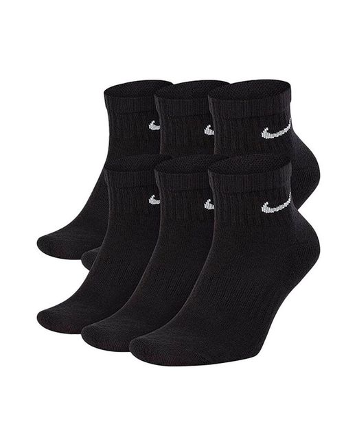 Nike Black Dry Cushion Everyday 6 Pairs Ankle Socks