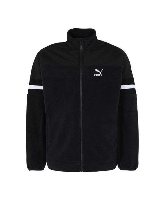 PUMA Black Xtg Woven Jacket Winterized Fleece Track Top 595889 01 for men