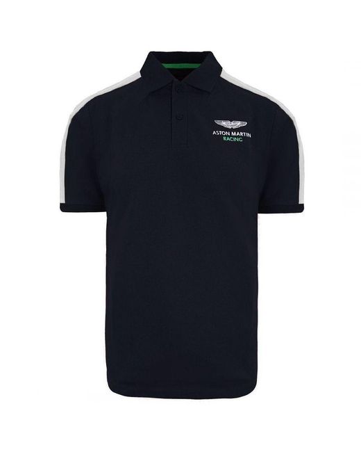 Hackett Blue Aston Martin Racing Polo Shirt Cotton for men