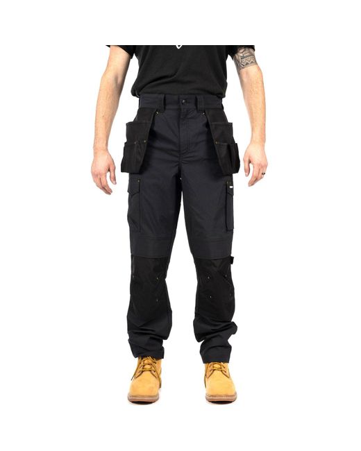 Caterpillar Black Nexus Holster Stretch Pocket Cotton Outdoor Trousers for men
