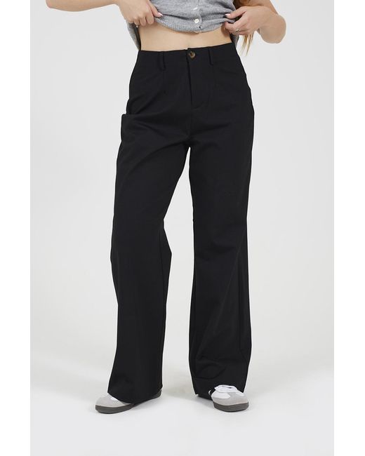 Brave Soul Black Straight Leg Jersey Trousers