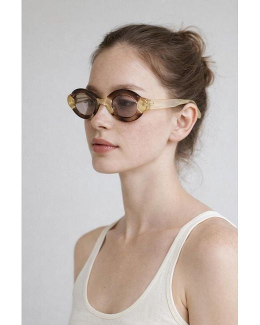 SVNX Natural Bold Oval Sunglasses