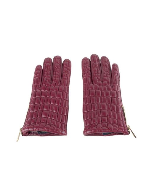 Class Roberto Cavalli Red Lambskin Glove