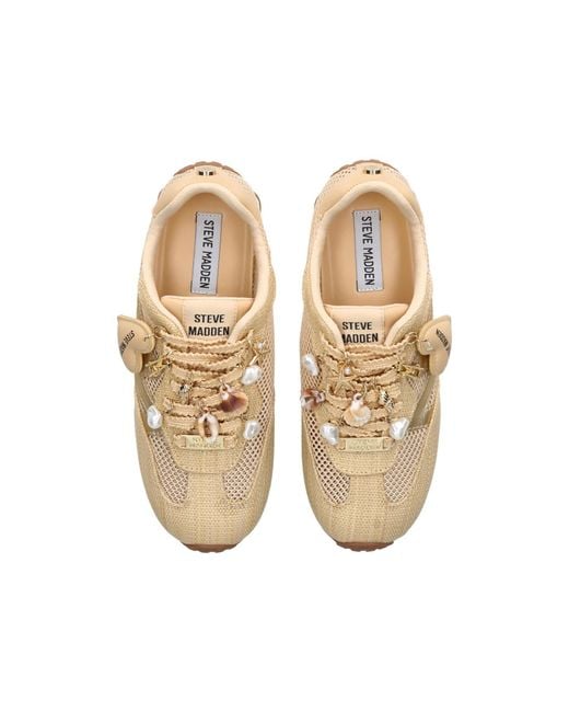 Steve Madden Natural Coheart Sneakers Fabric