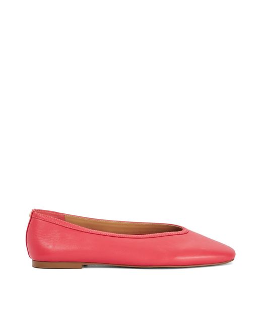 Dune Pink Hetta Leather Ballet Flats