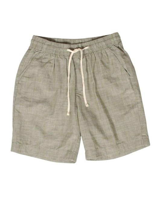 Nautica Green Textured Cotton Boardwalk Shorts for men