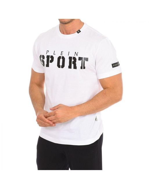 Philipp Plein White Tips400 Short Sleeve T-Shirt for men