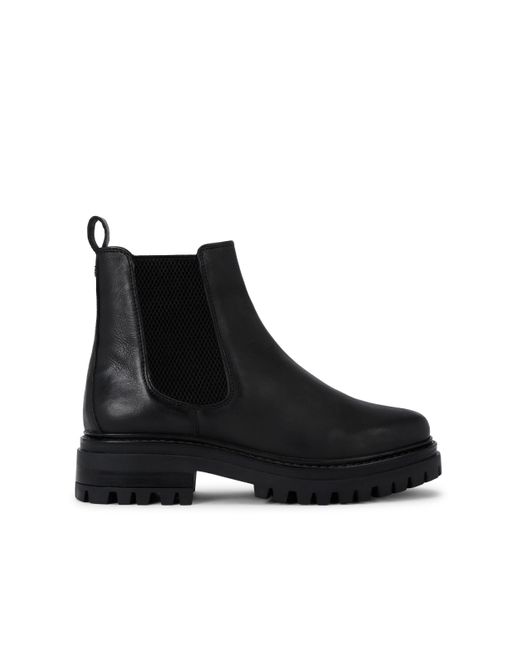 KG by Kurt Geiger Black Leather Teddy Boots