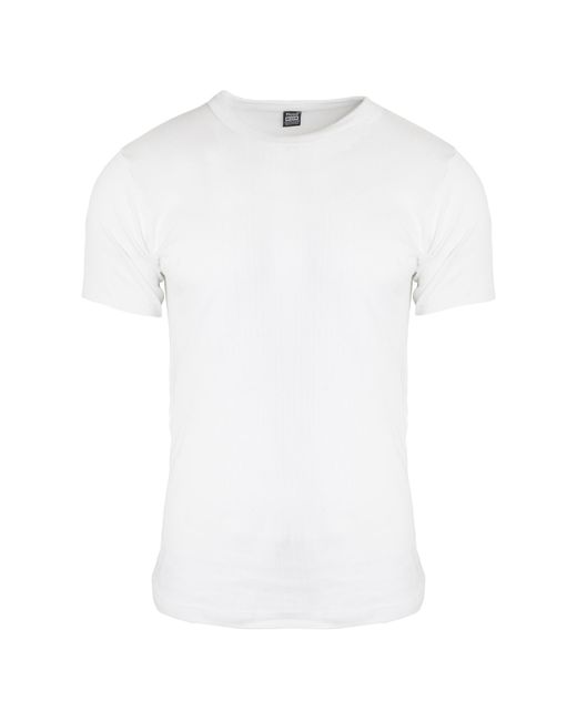 floso White Thermal Underwear Short Sleeve Vest Top (Viscose Premium Range) for men