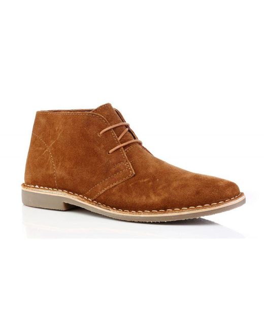 Red Tape Brown Gobi Suede Leather Tan Desert Boots for men