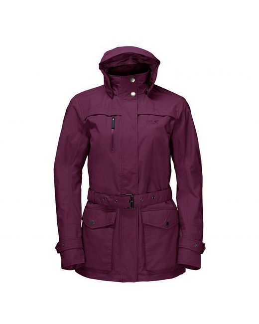 Jack Wolfskin Purple Kimberley Burgundy Parka Jacket Textile
