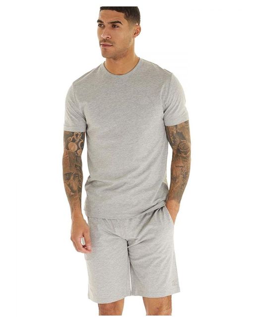 Kruze By Enzo Gray T-Shirt And Shorts Set for men