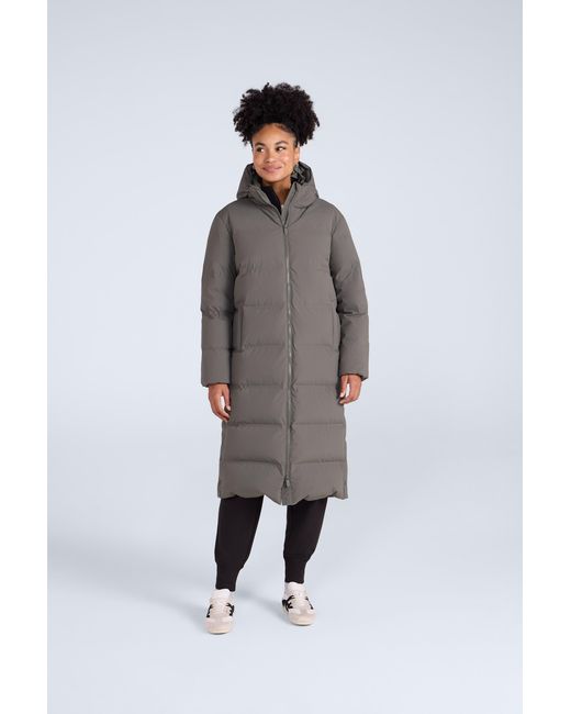 Mountain Warehouse Green 'Cosi Cloud' Down Coat Water Resistant Zip Up Long Puffer Winter Jacket Fabric