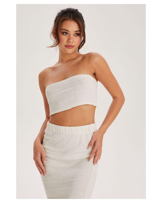 Urban Bliss White Jacquard Cut & Sew Set