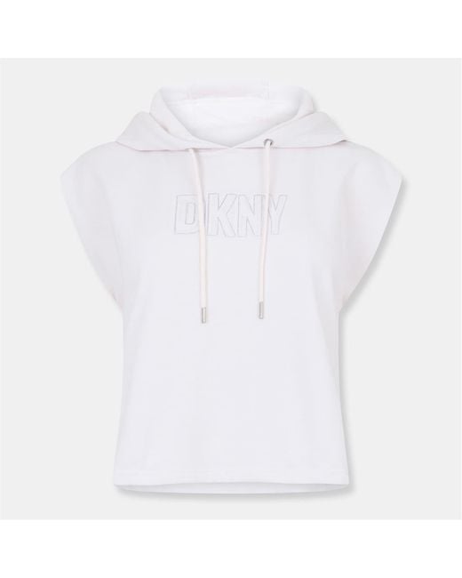 DKNY White Logo Hoodie