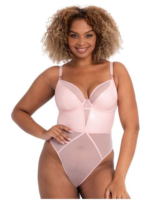 Curvy Kate Pink Ck031704 Lucky Star Plunge Body