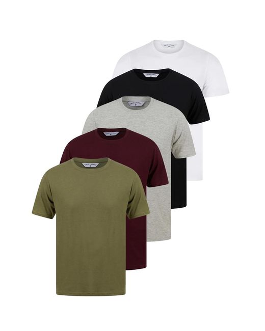 Tokyo Laundry Multicolor Cotton 5-Pack Short Sleeve T-Shirts for men