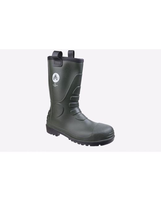 Amblers Safety Black Fs97 Pvc Rigger Boots for men